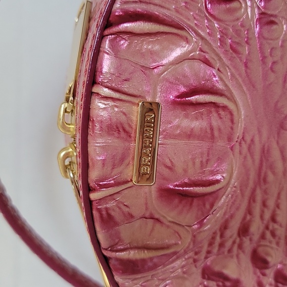 Brahmin Lane top handle Lotus canteen metallic leather handbag - Picture 2 of 15